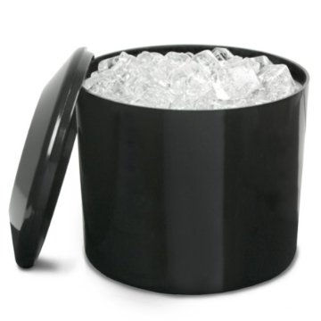 Eiswürfelbehälter 4 Liter Kühler Runde Eiskübel Eiseimer - Schwarz - 2