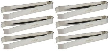 Eiszange - Edelstahl 16 cm. 6 Stück - 1