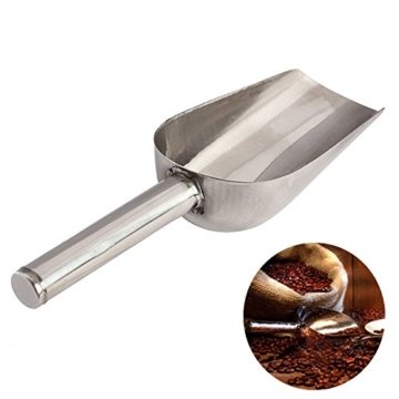 Hosaire 5 Stück Edelstahl Schaufel als Eisschaufel Süßigkeiten Bar Schaufeln Abwiege/Abfüll/Futter/Sackschaufel Eisschaufel Mehlschaufel,8 Zoll - 3