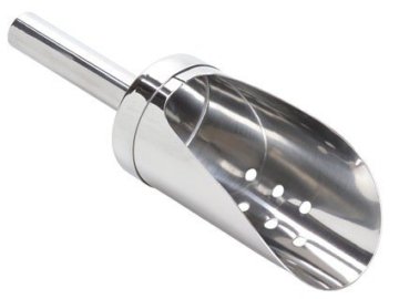 ich-zapfe.de 443385 Eisschaufel gelocht, Edelstahl, silber, 19 x 5 x 4 cm - 1