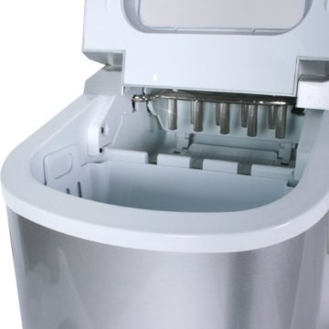 Jago Eiswürfelmaschine inkl. Eiswürfelschaufel (2 verschiedene Eiswürfelgrößen, 12 kg pro Tag), Eiswürfelbereiter mit LED Funktionsanzeige (220-240V) - 2